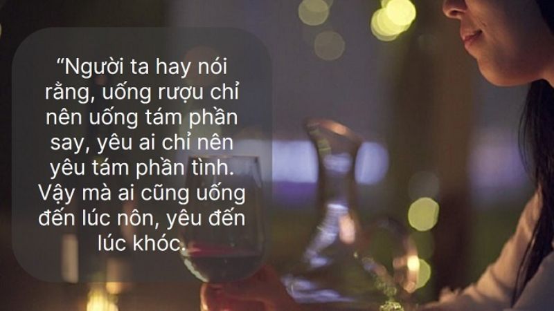 stt say rượu buồn